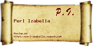 Perl Izabella névjegykártya